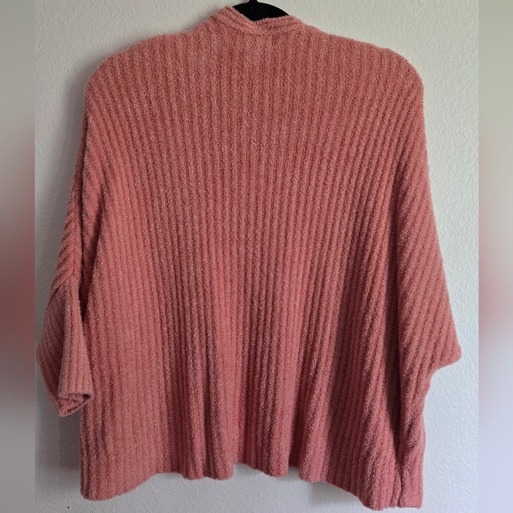 Barefoot Dreams Cozychic Lite Ribbed Cardigan Peach Coral Size S/M - Picture 4 of 6